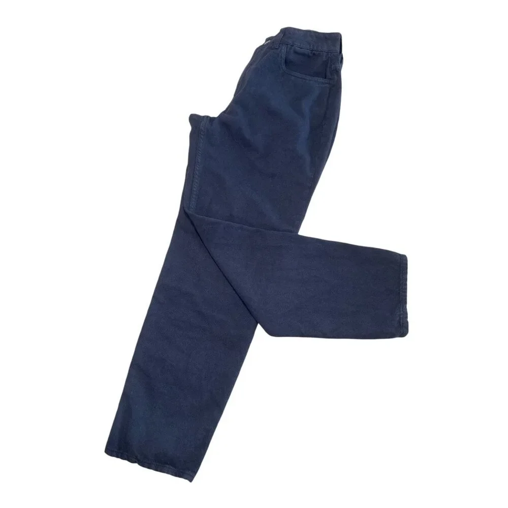 YMC Tearaway Jeans Men Small Navy Blue Cropped Tapered Relaxed Mid Rise Straight